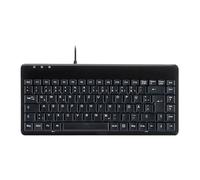 Perixx PERIBOARD-409 U Mini clavier USB filaire - Petit format pratique - Câble 1,80 m - Laque piano - Disposition allemande QWERTZ