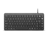 perixx PERIBOARD-414 - Mini Clavier USB Filaire Compact, Disposition AZERTY FR, Touches Silencieuses à Profil Bas, Installation Brancher et Utiliser, Noir
