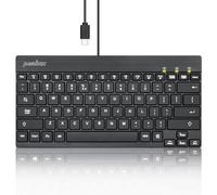 Perixx PERIBOARD-426C Mini clavier filaire à profil bas - 27,6 x 13,8 x 1,4 cm - Câble USB C de 1,5 m - Anglais américain