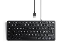 Perixx PERIBOARD-432 Mini Clavier Filaire USB - Touches à Ciseaux de Type X - Grande Impression - Disposition française