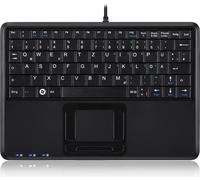 Perixx PERIBOARD-510 H PLUS ES, Mini clavier USB, touchpad, hub, noir