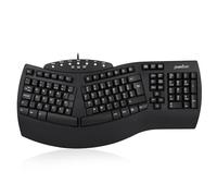 Perixx PERIBOARD-512 11524 Clavier filaire ergonomique naturel divisé avec 7 touches multimédia Noir
