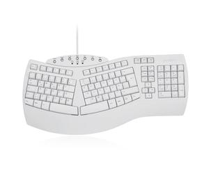 Perixx Periboard-512 clavier USB QWERTZ Allemand Blanc - Claviers (Standard, USB, Clavier à membrane, QWERTZ, Blanc)