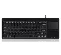 Perixx PERIBOARD-515H Plus, Wired Keyboard with Touchpad - USB Port with 2 Hubs - US English Layout