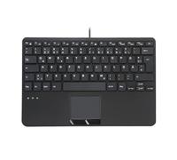 perixx PERIBOARD-525 H DE USB Clavier Allemand, QWERTZ Noir hub USB, Surface Tactile