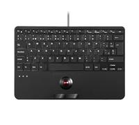 Perixx PERIBOARD-526 ES, Mini clavier USB avec câble et trackball - Touches ciseaux type X - 28 x 18 x 2,8 cm - 2 concentrateurs USB intégrés - Espagnol