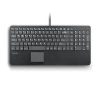 perixx PERIBOARD-534 - Clavier Filaire Compact QWERTY avec Pavé Tactile - Touches Ciseaux Silencieuses - 2 Hubs USB Intégrés - Pavé Numérique - Plug and Play - Design Professionnel Noir