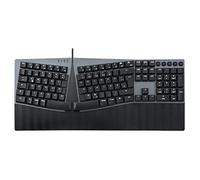 Perixx PERIBOARD-535 BL DE USB Clavier allemand, QWERTZ noir ergonomique