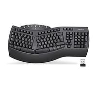 Perixx PERIBOARD-612 Teclado ergonómico - Diseño Dividido - Inalámbrico de 2,4 GHz y Bluetooth - Para Windows y macOS - Negro - Disposición QWERTY español Con Ñ