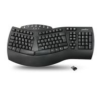 perixx PERIBOARD-612BDE Bluetooth® Tastatur Allemand, QWERTZ Noir Ergonomisch, Handballenauflage,