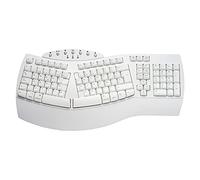 Perixx PERIBOARD-612W, Clavier ergonomique sans fil avec touches divisées et double mode 2,4 GHz et Bluetooth - Compatible avec Windows et macOS - Blanc - Disposition QWERTY espagnol