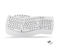 perixx PERIBOARD-612WDE Bluetooth® Tastatur Allemand, QWERTZ Blanc Ergonomisch, Handballenauflage, M