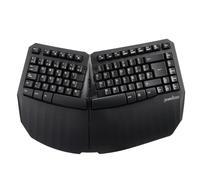 Perixx PERIBOARD-613B Mini Teclado Ergonómico Inalámbrico Con Modo Dual 2.4G y Bluetooth, Compatible Con Windows 10 y Mac OS X System, Negro, Layout Español