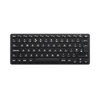 perixx PERIBOARD-732B Mini Clavier rétroéclairé sans Fil 2,4 GHz avec Touches Ciseaux, rétroéclairage Blanc, QWERTY Britannique, Noir