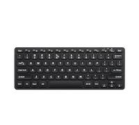 perixx PERIBOARD-732B Mini Clavier sans Fil - X Type Scissor Keys - White Backlit - QWERTY Anglais américain