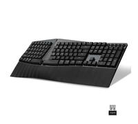 Perixx PERIBOARD-735RD Clavier mécanique ergonomique sans fil - Commutateurs linéaires rouges discrets - Connexion multi-appareils - Compatible avec Windows et Mac OS X - Anglais américain