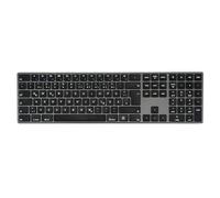 Perixx PERIBOARD-817 Clavier sans fil multi-appareils QWERTZ, boîtier en aluminium, touches ciseaux de type X, compatible avec Windows, macOS, Linux