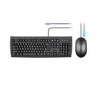 Perixx PERIDUO-107P Combo clavier et souris PS2 filaire standard - Disposition pleine taille - Ensemble avec souris PS2 optique à 3 boutons - Câble de 1,5 m - Noir