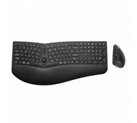 Perixx Periduo 614US Ensemble Clavier Ergonomique Silencieux sans Fil et Souris Verticale - Repose-Paume réglable - Touches à Ciseaux de Type X pour Ordinateur Portable - Fonction Rechargeable