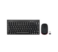 Perixx Periduo-712 Mini pack clavier et souris sans fil noir et rouge Español QWERTY
