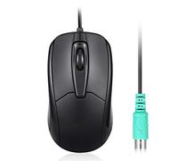 Perixx PERIMICE-209 P, Souris d’Ordinateur Filaire PS2 avec molette de défilement, Résolution Optique en Base de 1000 DPI pour PC (Noir)