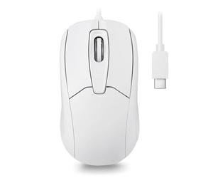 Perixx PERIMICE-209CW Souris Optique Filaire USB Type C Câble 1,5 m 1000 DPI Blanc