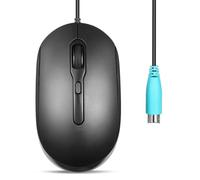 perixx PERIMICE-222P Souris PS/2 avec Câble - Câble Long de 1,8 Métre - Design Optique 1200/1600/2000 DPI - Noir