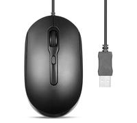 perixx PERIMICE-222UB Souris Optique Filaire USB, Câble Long de 1.8 M, DPI Réglable 1200/1600/2000, Clics Silencieux, Design Ergonomique, Noir