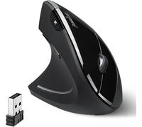 Perixx Perimice-713L Souris Ergonomique Verticale Sans Fil pour gaucher - 6 Boutons - Pr¿¿vention des TMS