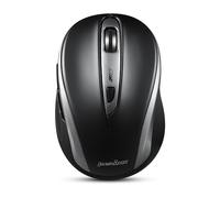 perixx PERIMICE-721 Souris Ergonomique sans Fil 5 Boutons Design Optique Compatible pour PC de Bureau et Ordinateur Portable sans Fil 2.4GHz (Fer Noir)