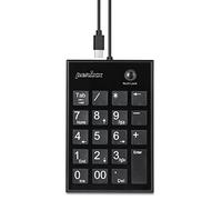 perixx PERIPAD-202C Pavé numérique Filaire USB-C Fin - Touches Ciseaux avec 2 concentrateurs USB-A et Touche à Onglet - Compatible avec Tablette, Ordinateur Portable et Bureau - Noir