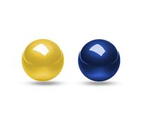 Perixx PERIPRO-303X2B Lot de 2 balles de Rechange pour trackball M570, M575, PERIMICE-517/520/717/720, et Autres Souris de trackball de 1,34 Pouces, Bleu Brillant et doré