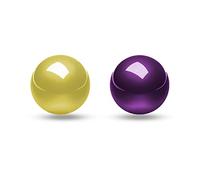 Perixx PERIPRO-303X2C Lot de 2 balles de Rechange pour trackball M570, M575, PERIMICE-517/520/717/720 et Autres Souris de trackball de 1,34 Pouces - Violet Brillant et Jaune