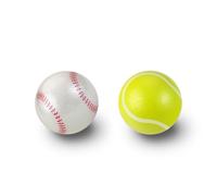 Perixx PERIPRO-303X2I Lot de 2 balles de sport pour souris trackball de 3,4 cm - Motif balle de tennis et baseball - Compatible avec M570, M575, PERIMICE-517/520/717/720, etc