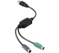 Perixx USB 2.0 Câble Y [1x USB 2.0 type A mâle - 2x PS/2 femelle] PERIPRO-401 B 0.15 m