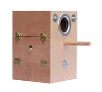 Perket Nesting Box Wood - House De Cage De Nid D'élevage D'oiseau Naturel | Boîte De Reproduction en Bois Pour Cockatiel Lovebirds Perroquets Pigeons Finch Parakeet Aviation D'accessoire