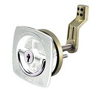 Perko 0931DP1WHT Loquet de verrouillage encastré avec barre à came décalée et gâche flexible en polymère pour trou de 3,8 cm à 5,1 cm - Blanc