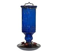 Perky-Pet 8117-2 Cobalt Blue Antique Bottle Hummingbird Feeder, 16 Ounce, 100514993, Medium