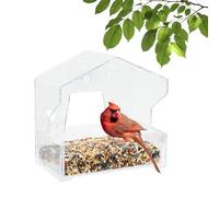 Perky-Pet Perky Pet 345 Mangeoire à Oiseaux Transparente avec ventouses puissantes pour fenêtre, capacité de contenance des graines de 226 g, divertissante, Regardez Les Oiseaux Manger des graines