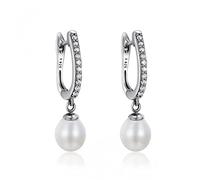 Perl d'eau douce pure, boucles d'oreilles à goutte claire pour les femmes bijoux cadeaux