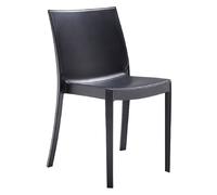 Perla Chaise Empilable Polypropylène Anthracite Avec Pieds Antidérapant