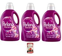 Perlana Renew Flower Charm Lot de 3 lessives en machine à laver pour préserver l'éclat de vos vêtements colorés et blancs + Italian Gourmet Pelati 400 g