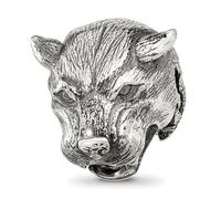 Perle à charnière panthère en argent sterling 925 13,6 mm - Cadeau pour maman, taille unique, argent sterling, sans pierre précieuse