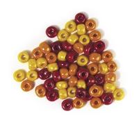 Perle à grand trou en verre - Multicolore - 6,7 mm - Opaque - Boîte 55 g