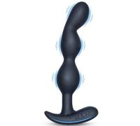 Perle anale vibrante, masseur de prostate à modes de vibration multiples, plug anal vibrant, stimulateur de point G, étanche, rechargeable, en silicone, convient à tous.