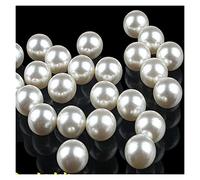 Perle Blanche,Perles NacréEs LOOSE 1.5mm 18mm Perle Blanc Couleur Blanc Pas de Trous Perle Perle DIY Perles de perles en plastique en plastique pour vêtement Artisanat Art Décoration Art Decoration (