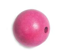 Perle bois boule carmin diam.25mm. env.100u. 4,10mm.