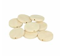 Perle Bois Lucy Rond Plat 25mm 18 Pièces