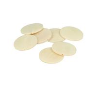 Perle Bois Lucy Rond Plat 40mm 10 Pièces - Artémio