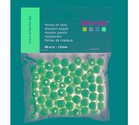 Artemio 80 pièces 12 mm perles en bois, Beige